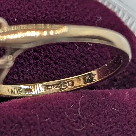 ✨ Vintage 9k Gold Double Halo Cluster Ring ✨ - Picture 3 of 6